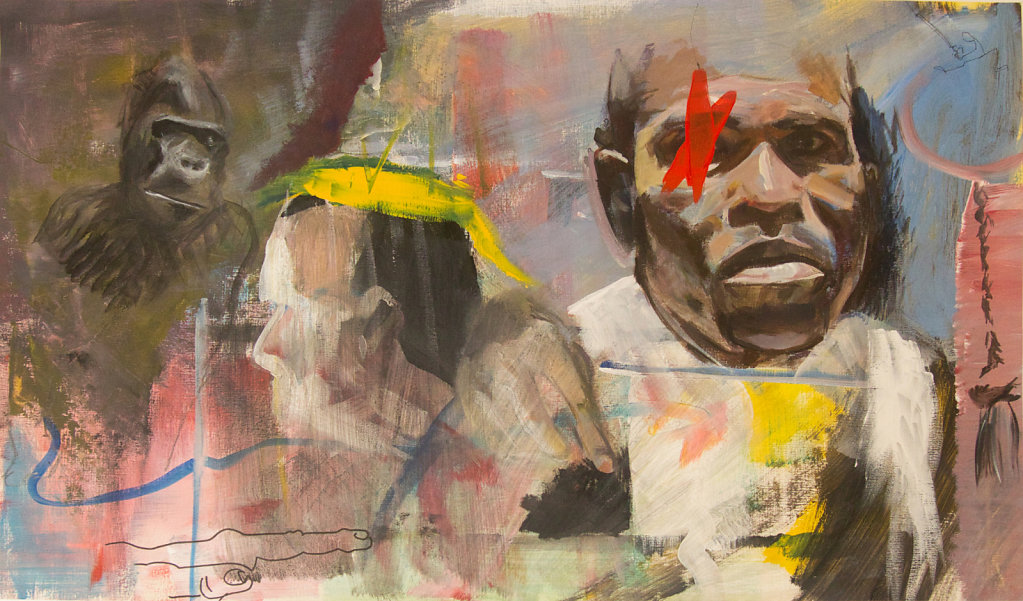 o.T., Acryl auf Papier, 2014