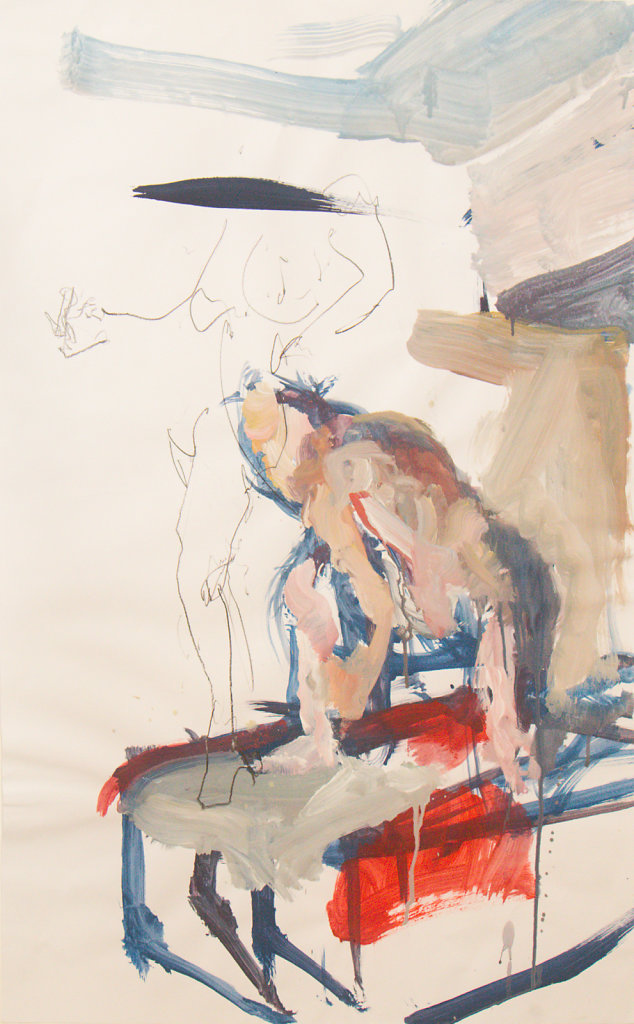 o.T., Acrylfarbe und Grafit auf Papier, 2015