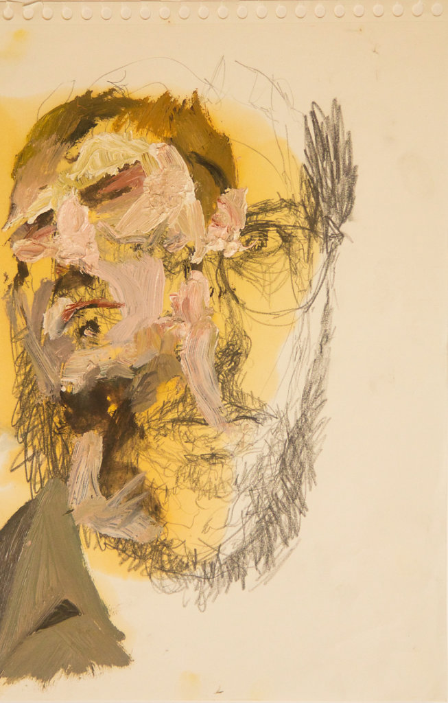 o.T., Grafit und Ölfarbe auf Papier, 2016
