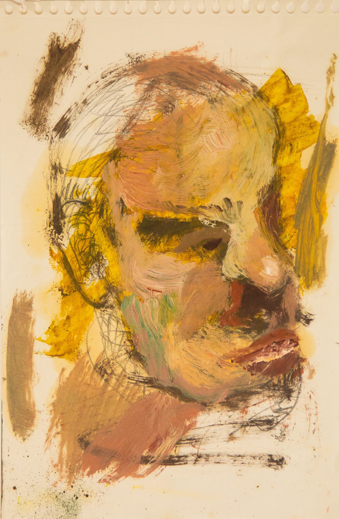 o.T., Grafit und Ölfarbe auf Papier, 2016