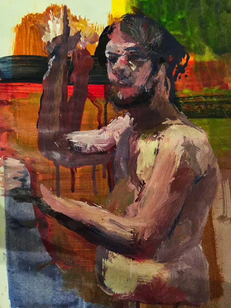o.T., Acrylfarbe auf Papier, 2014