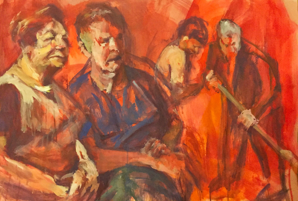 o.T., Acrylfarbe auf Papier, 2015