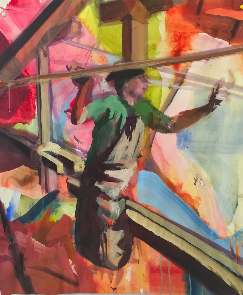 o.T., Acrylfarbe auf Papier, 2014