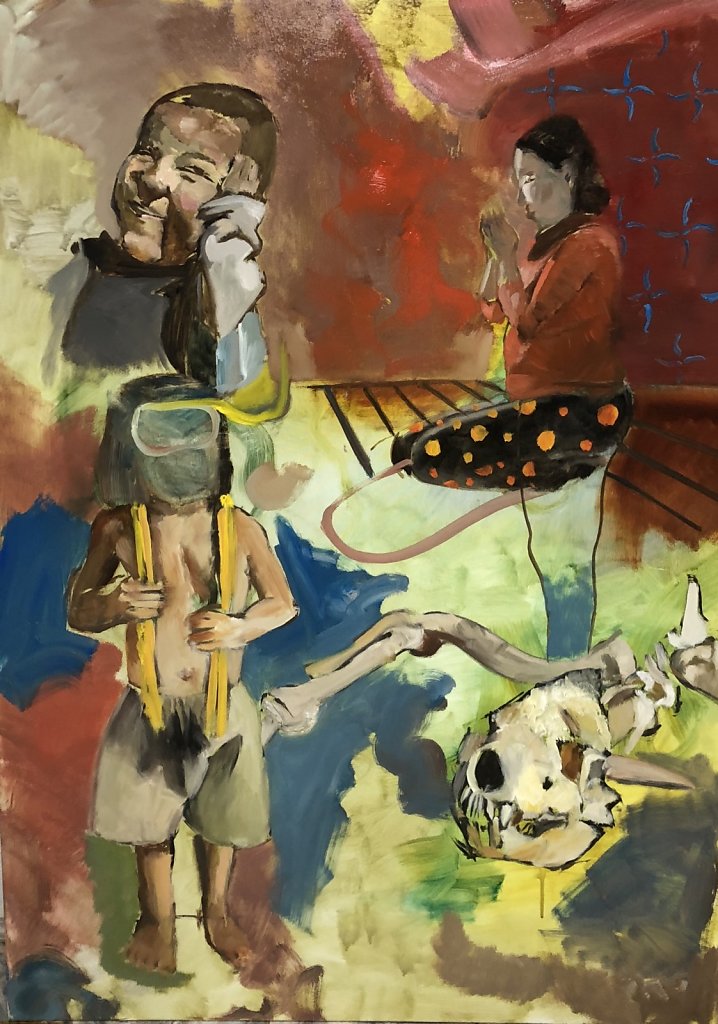 o.T., Ölfarbe auf Leinwand, 140 x 100 cm, 2018