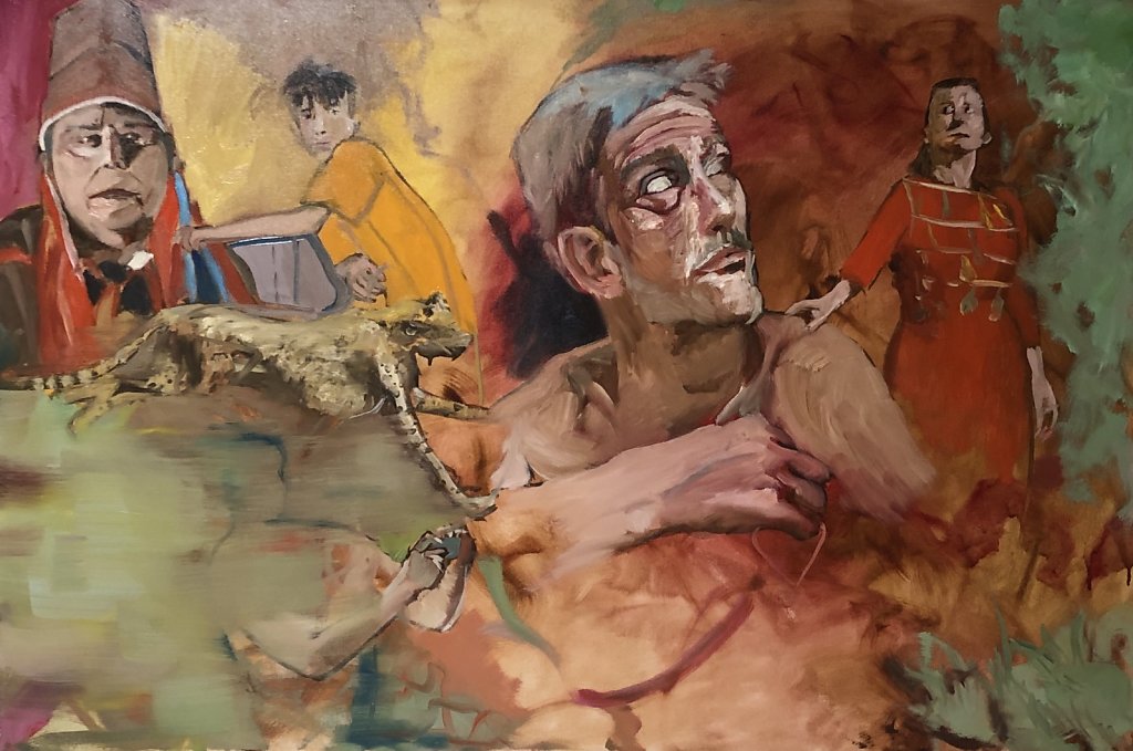 o.T., Ölfarbe auf Leinwand, 120 x 80 cm, 2018
