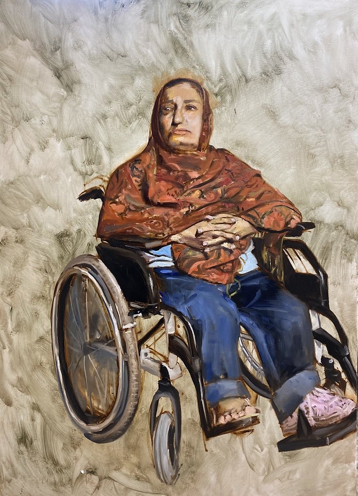 o.T., Öl auf Leinwand, 140 x 100 cm, 2022