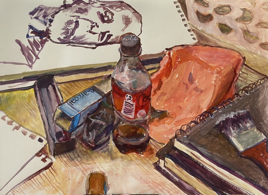 o.T., Gouache auf Papier, 2022