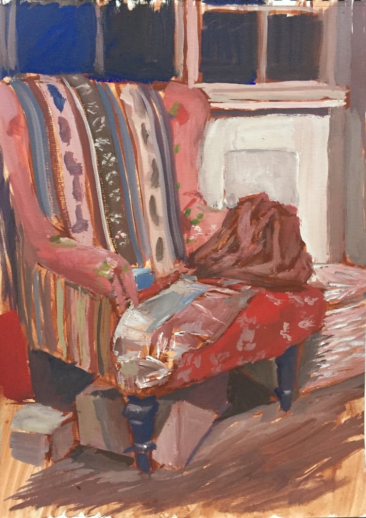 o.T., Gouache auf Papier, 2018