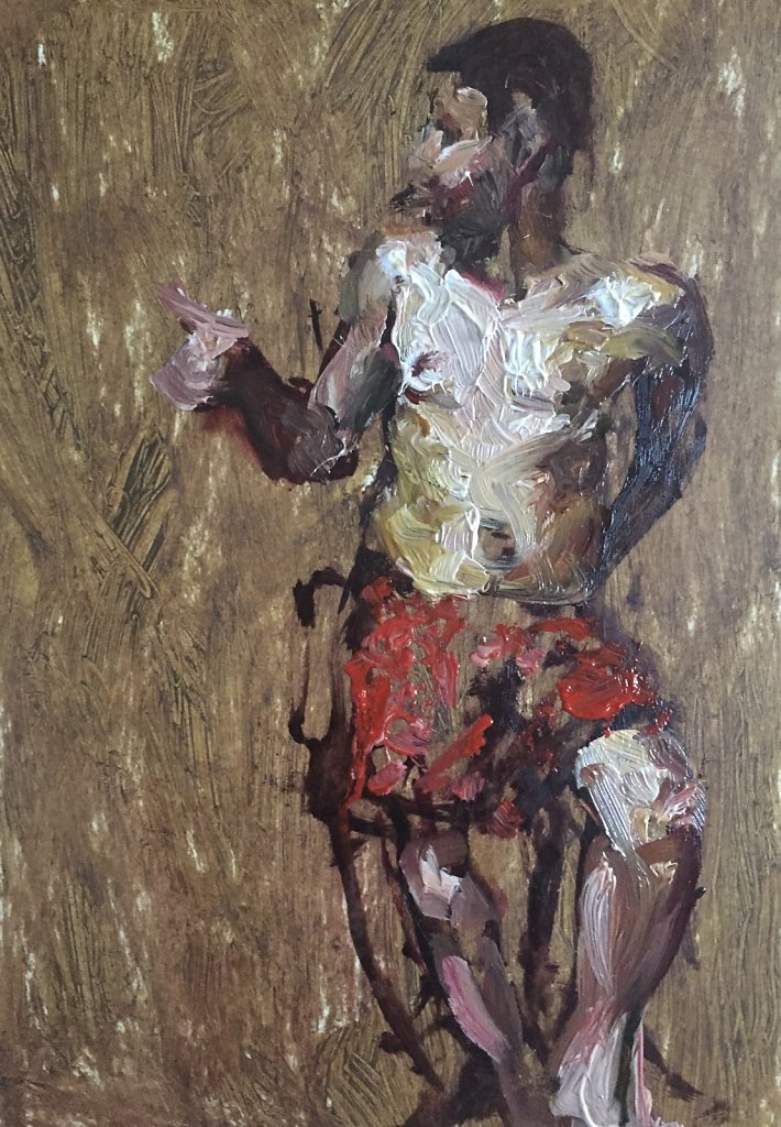 o.T., Öl auf Papier, 2016