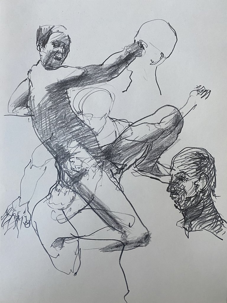 o.T., Grafit auf Papier, 2022