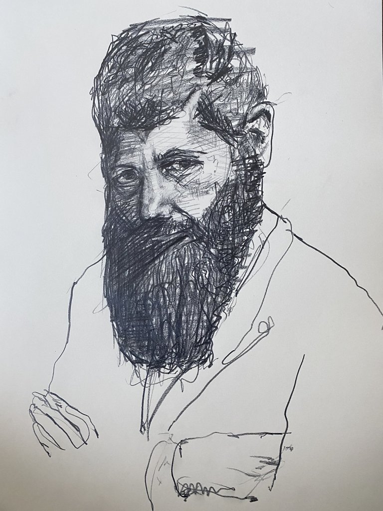 o.T., Grafit auf Papier, 2021