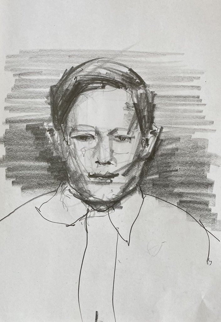 o.T., Grafit auf Papier, 2021