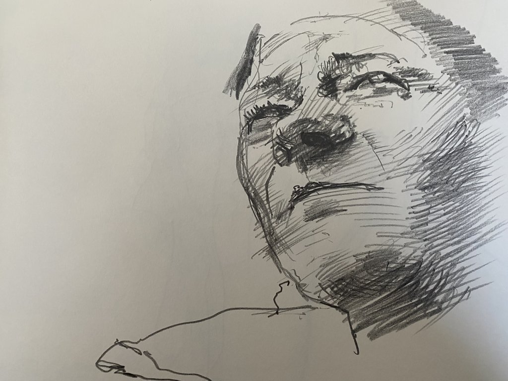 o.T., Grafit auf Papier, 2021