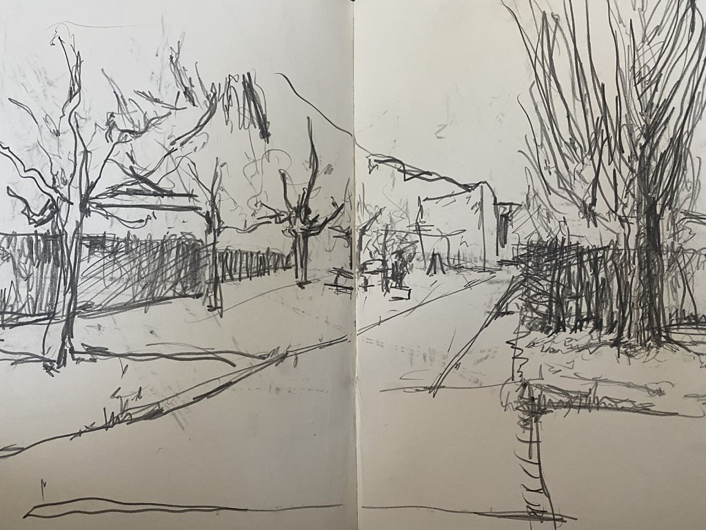 o.T., Grafit auf Papier, 2021