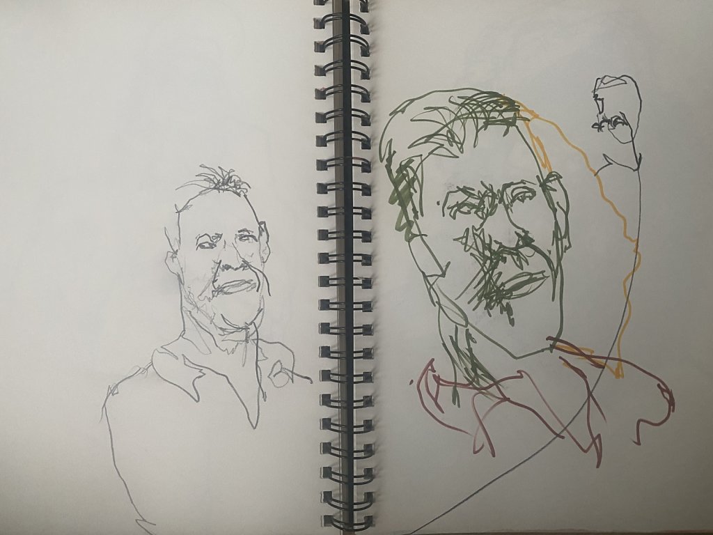 o.T., Grafit und Filzstift auf Papier, 2021