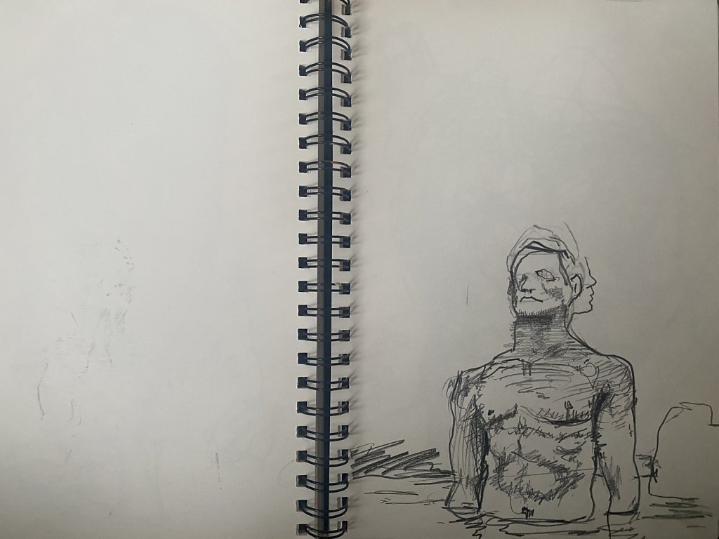 o.T., Grafit auf Papier, 2021