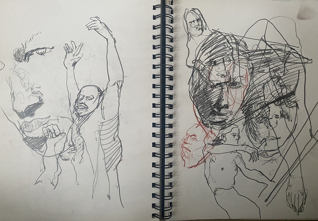 o.T., Grafit auf Papier, 2021