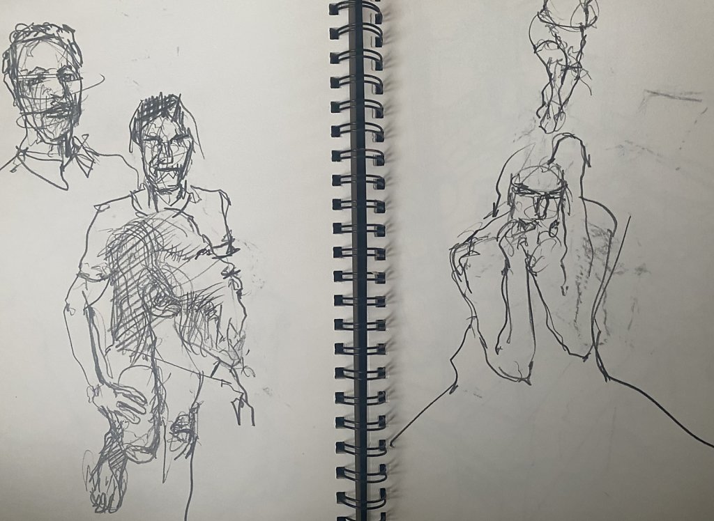 o.T., Grafit auf Papier, 2021