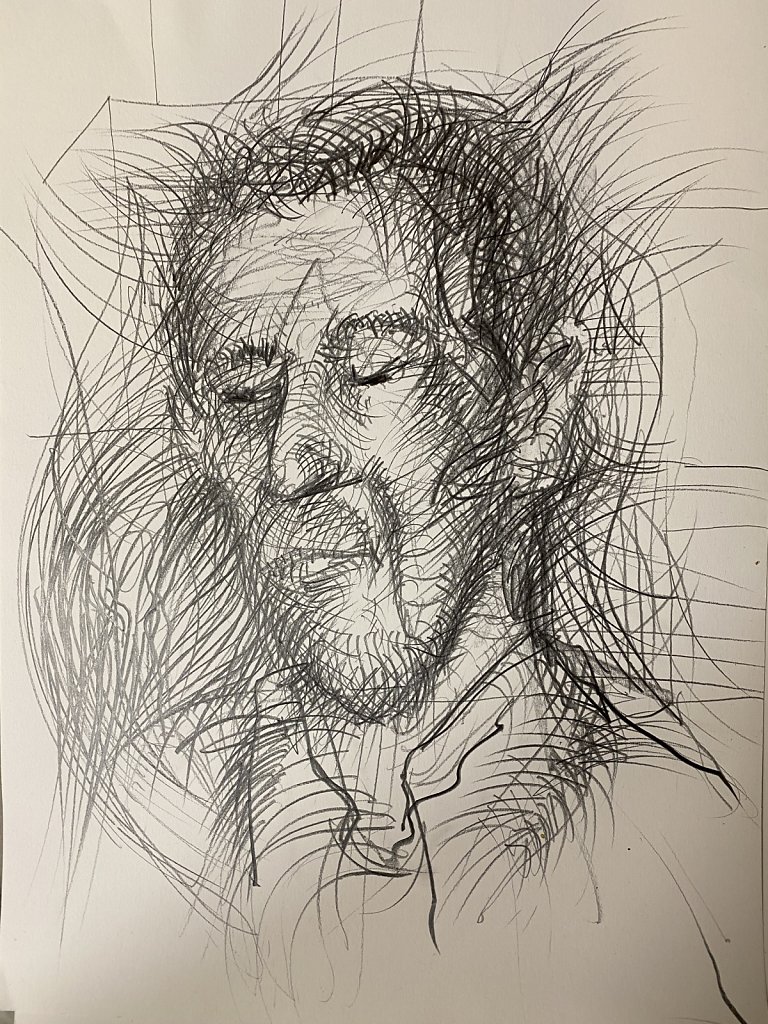 o.T., Grafit auf Papier, 2021