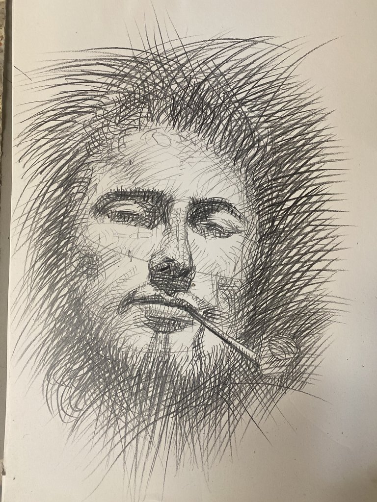 o.T., Grafit auf Papier, 2021